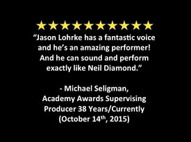 Jason Lohrke As Neil Diamond - Neil Diamond Tribute Act - Mission Viejo, CA - Hero Gallery 1