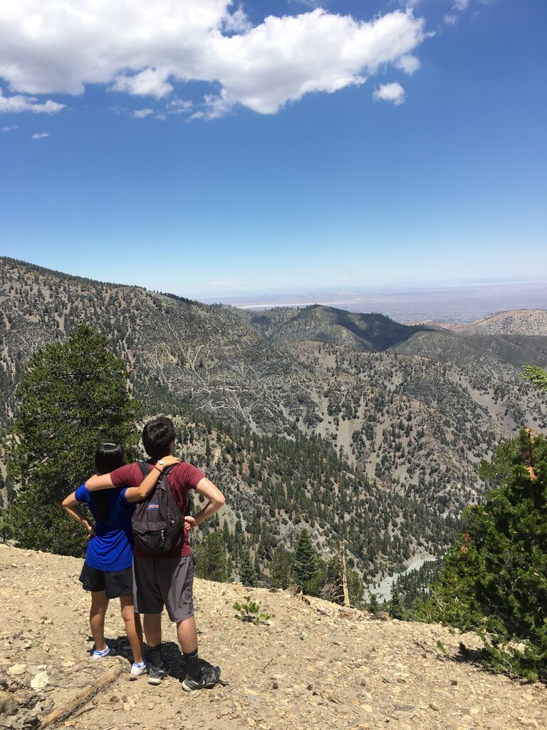 First hike together at Mt. Baldy, we were so young and stupid that we got lost and almost died