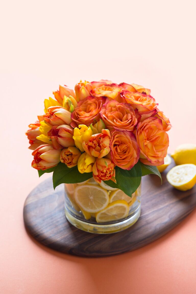 Citrus Shine arrangement reprinted from The Flower Chef by Carly Cylinder