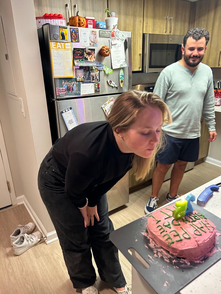 Celebrating Kati's 25th birthday ft. a Harry Potter cake.