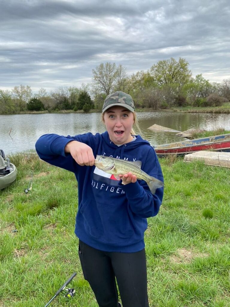 Bass fishing at the family farm