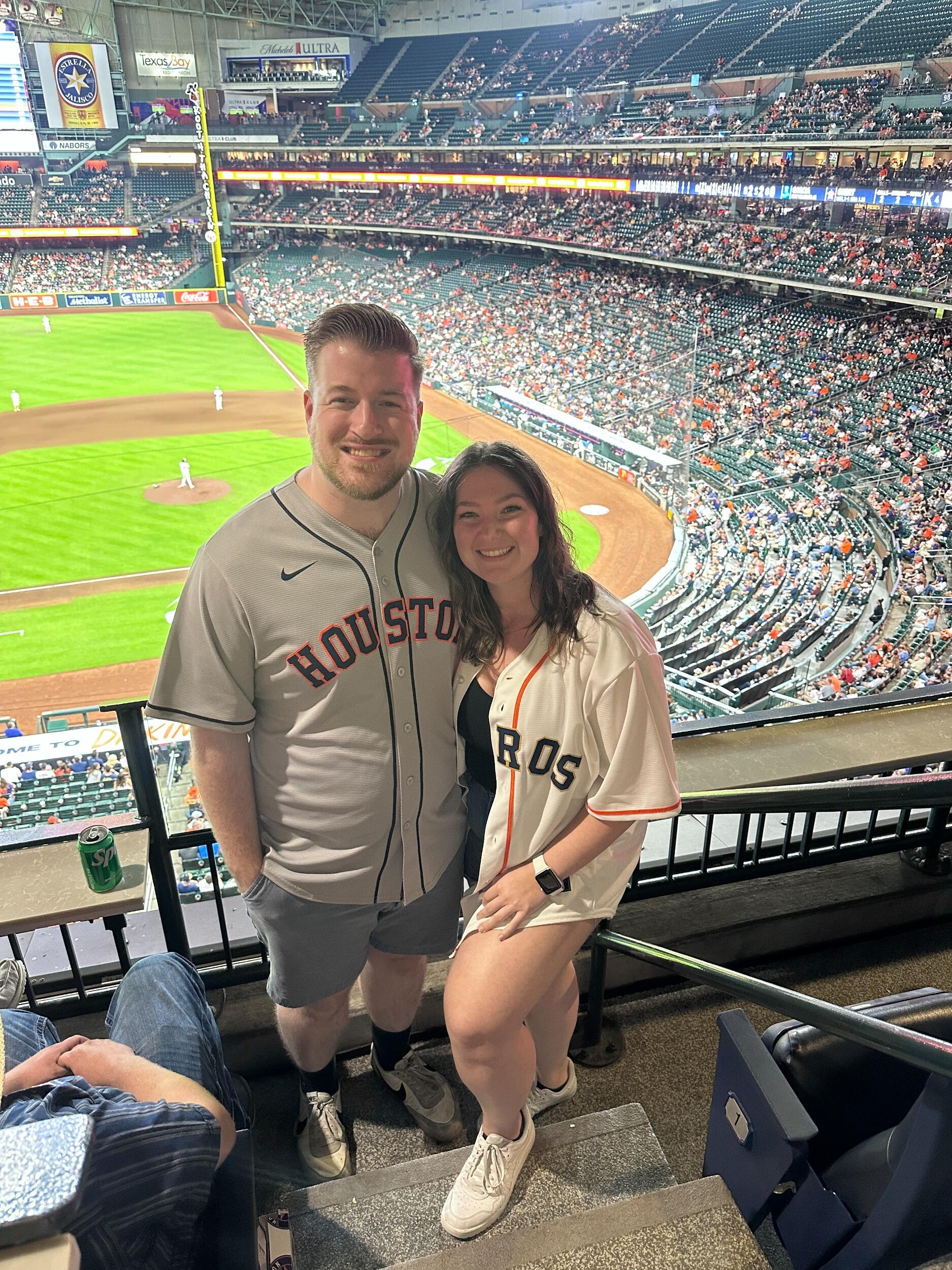 Astros game in the suite courtesy of Taryn's roomie and MOH