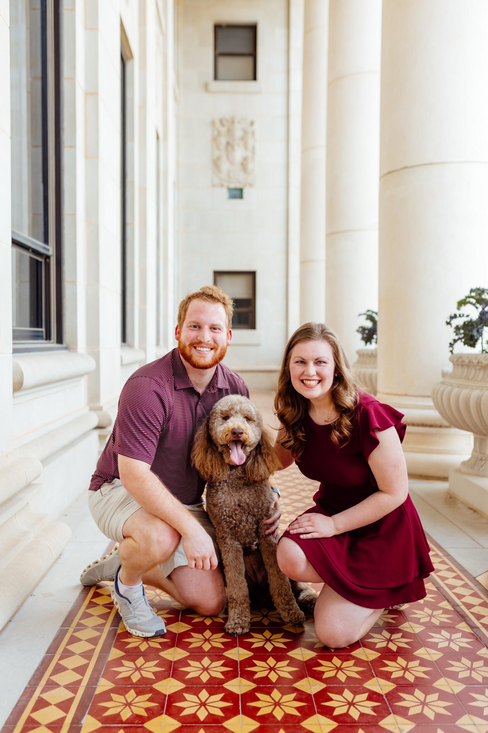 Wyatt & Callie jumped in Katherine's graduation pictures :)