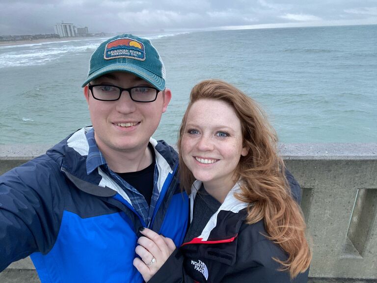 Engaged! Colin got down on one knee on a stormy day in Wrightsville beach.
Linnea: Best. Birthday. Ever.
Colin: The incredibly windy weather was unplanned. The rest was planned and
was successful!