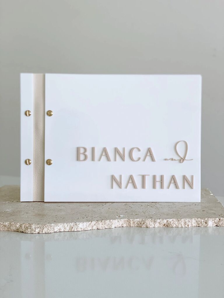 Acrylic Cover Guest Book from Etsy