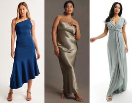 Three petite bridesmaid dresses