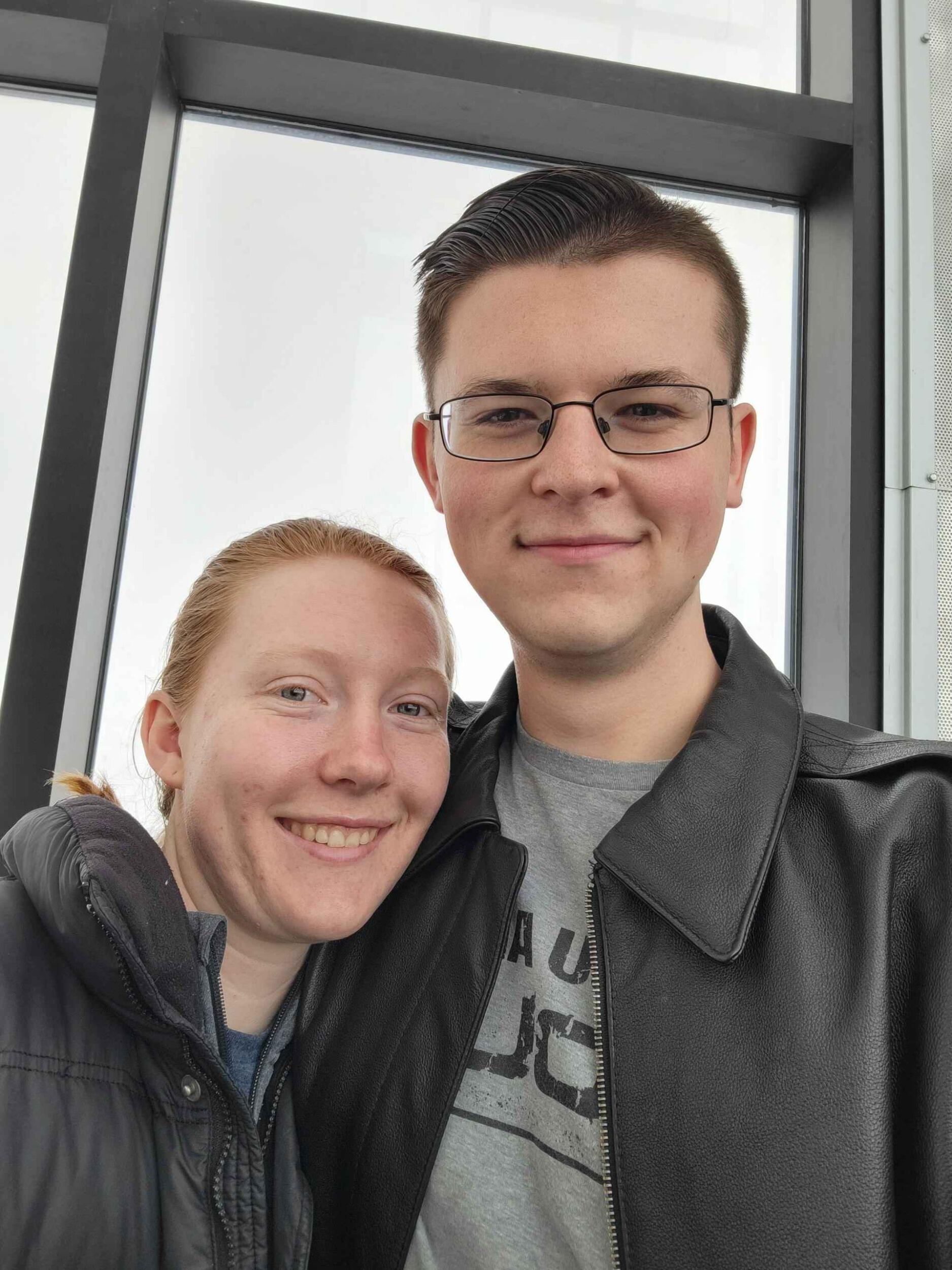 An impromptu date to climb the Ryan Hall tower at UND