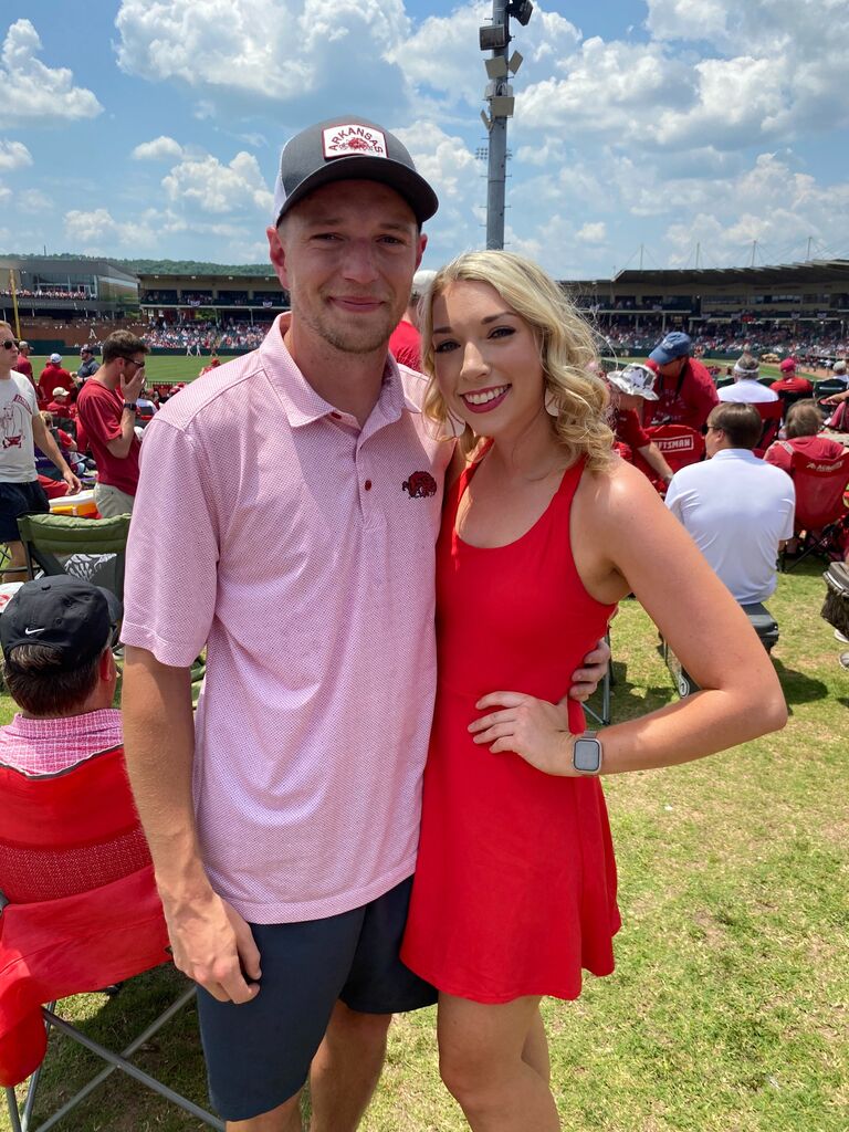 We both enjoy Razorback sports. We got tickets to the Regionals and had such a fun weekend!