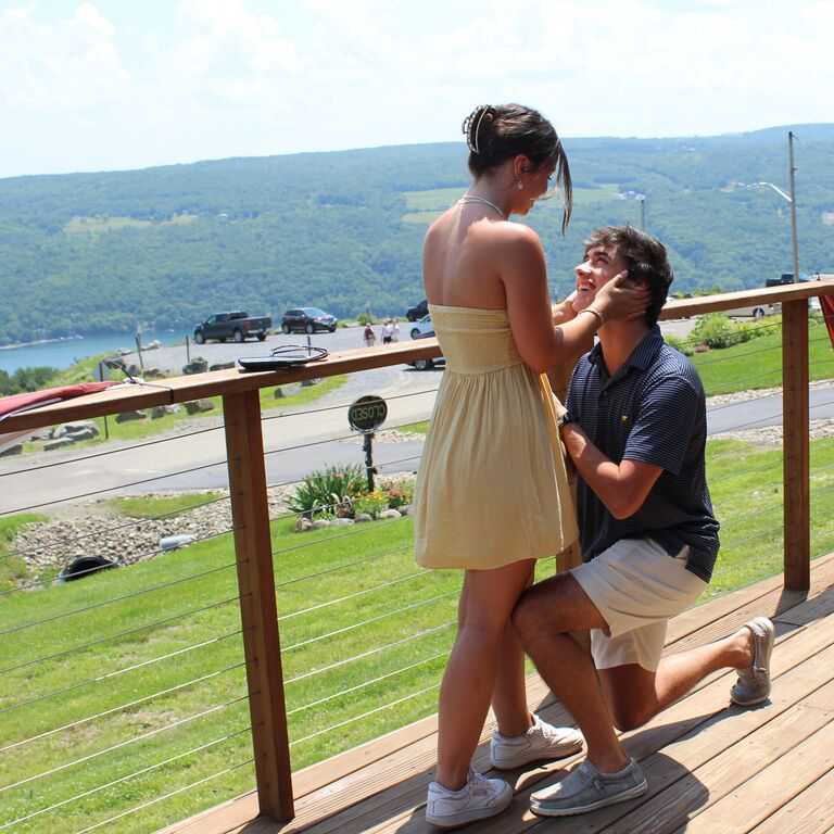 The day Justin proposed!!! We were at the Bully Hill Winery at Keuka lake when we got engaged. It was so beautiful and serene!