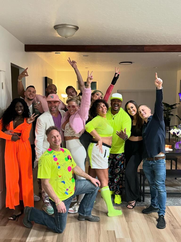 K&S's love story is blessed with incredible friends. Many of them partied hard at one or both of K&S's Glow Parties. 