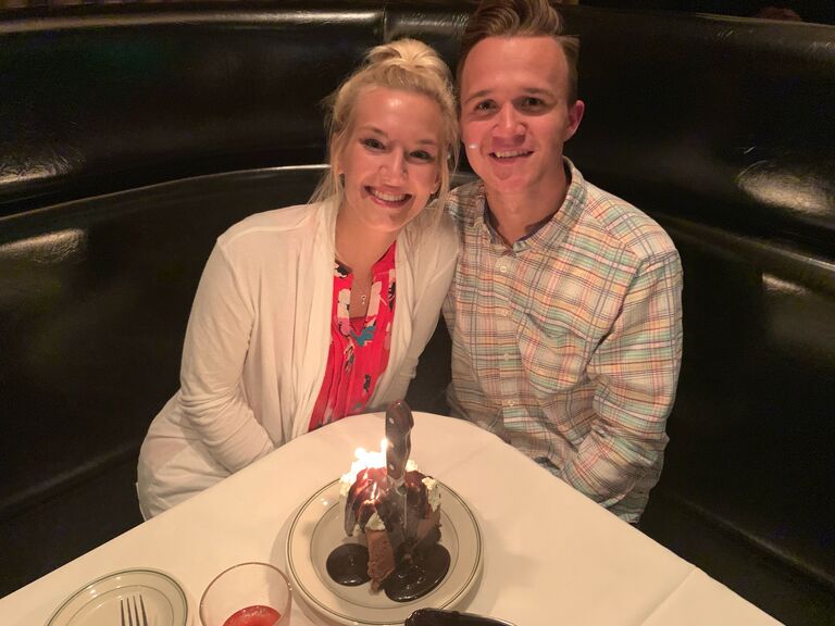 Celebrating 1 year together at Manny's Steakhouse!