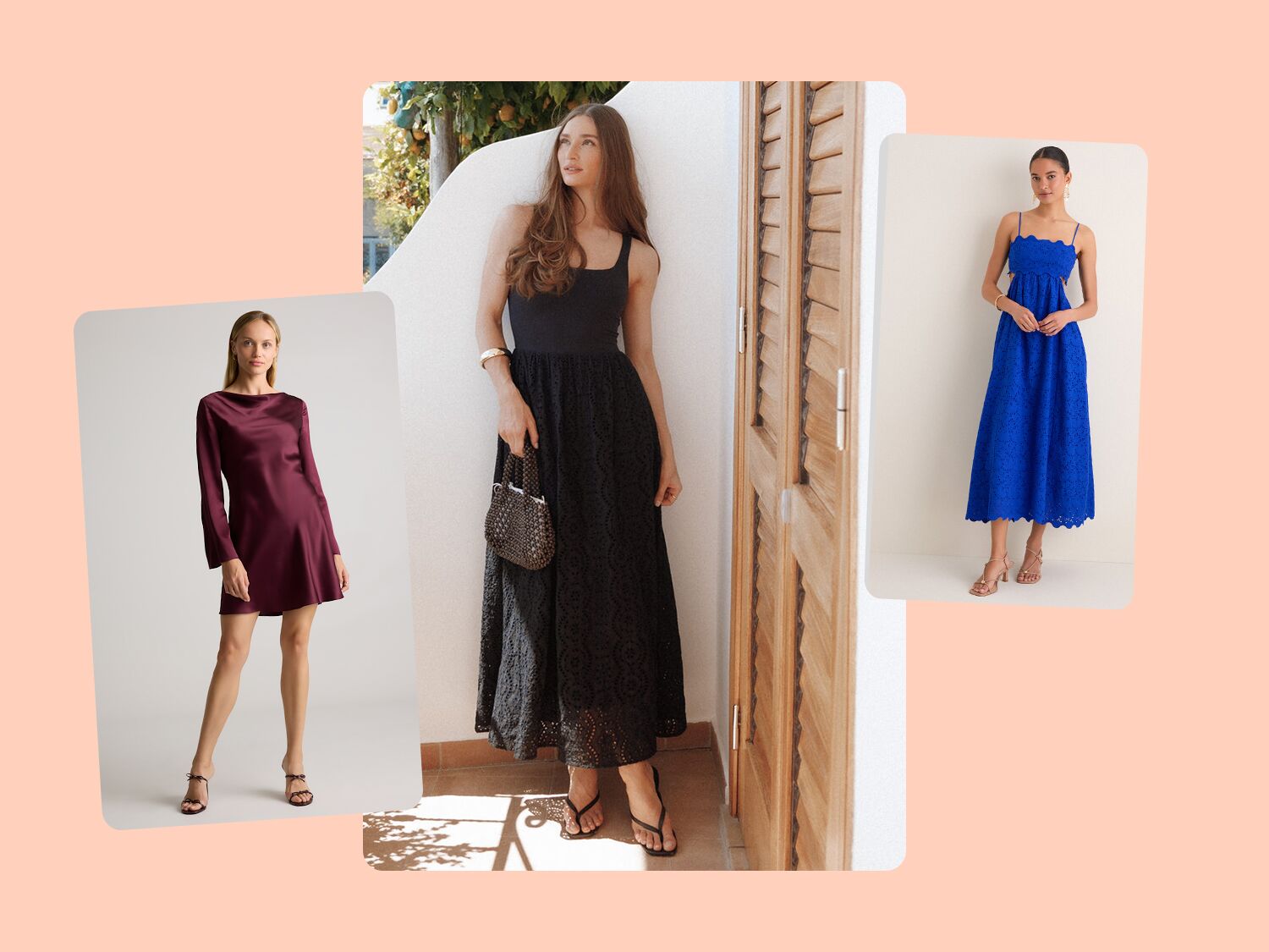 Three rehearsal dinner dresses for guests