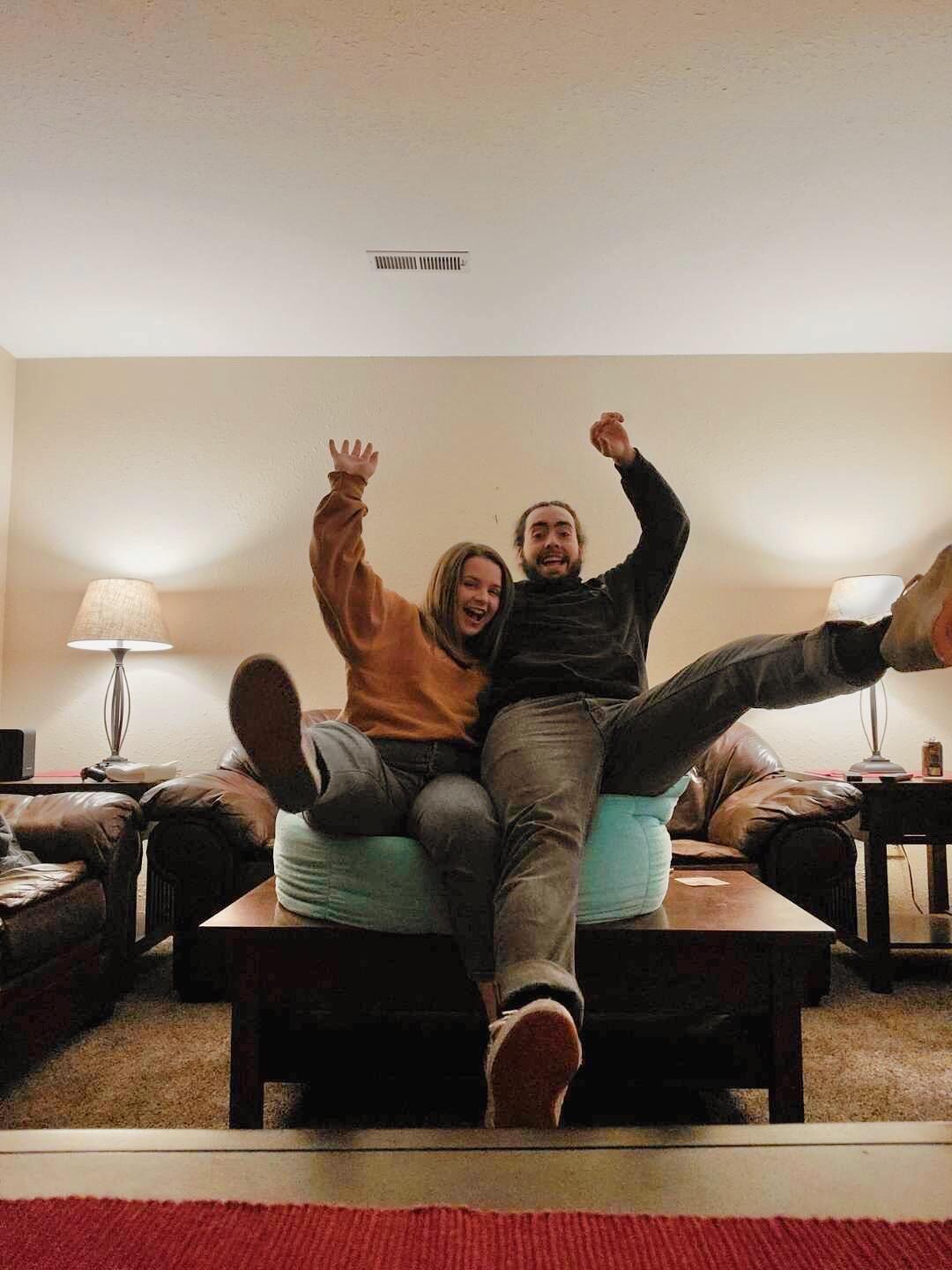 B and Emma’s first photo together!

Brendon and Emma first met each other while working at a fast food restaurant called Zaxby’s in Springfield, MO. After a month of working together and going on a few dates, the two started dating on November 24, 2020.