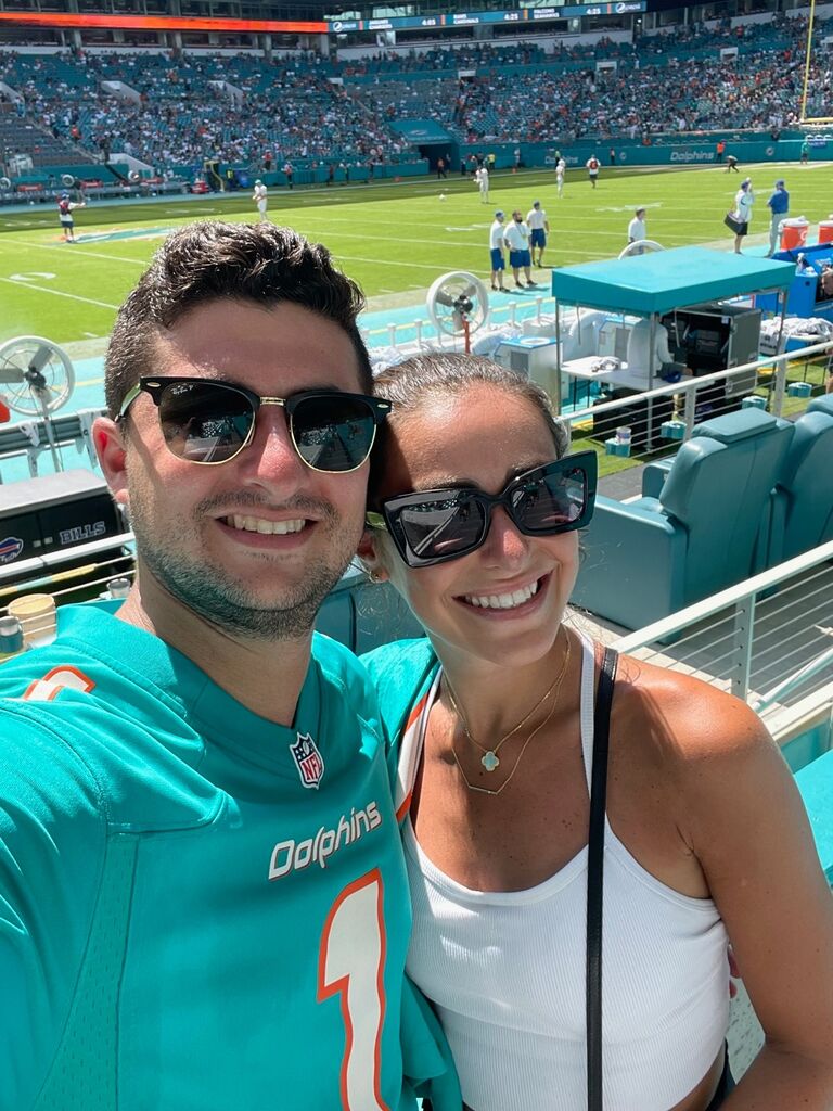 The day Perri officially became a Dolphins fan (sorry Alan and Chase)