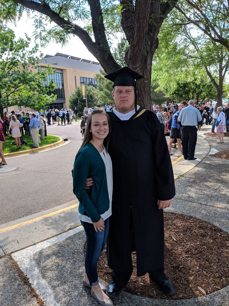 Nate's college graduation from Gustavus Adolphus College; if only he knew how to smile... π