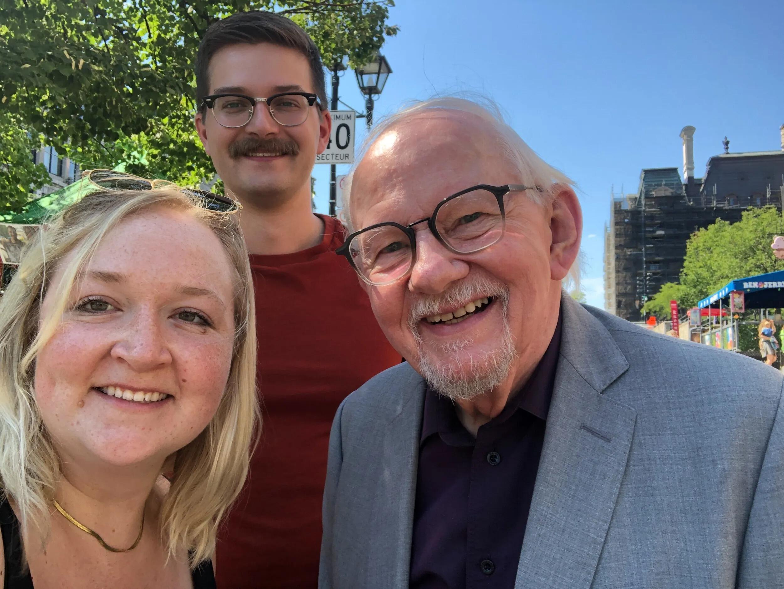 Meeting Emily's grandpa Hal in Montreal.