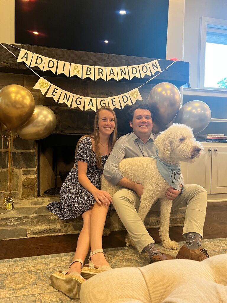 In December 2021, my sister and Brandon surprised me with my fur baby, Tucker, who we love more than words!