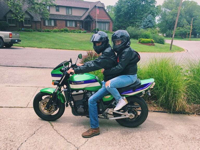 Callie's first motorcycle ride! 