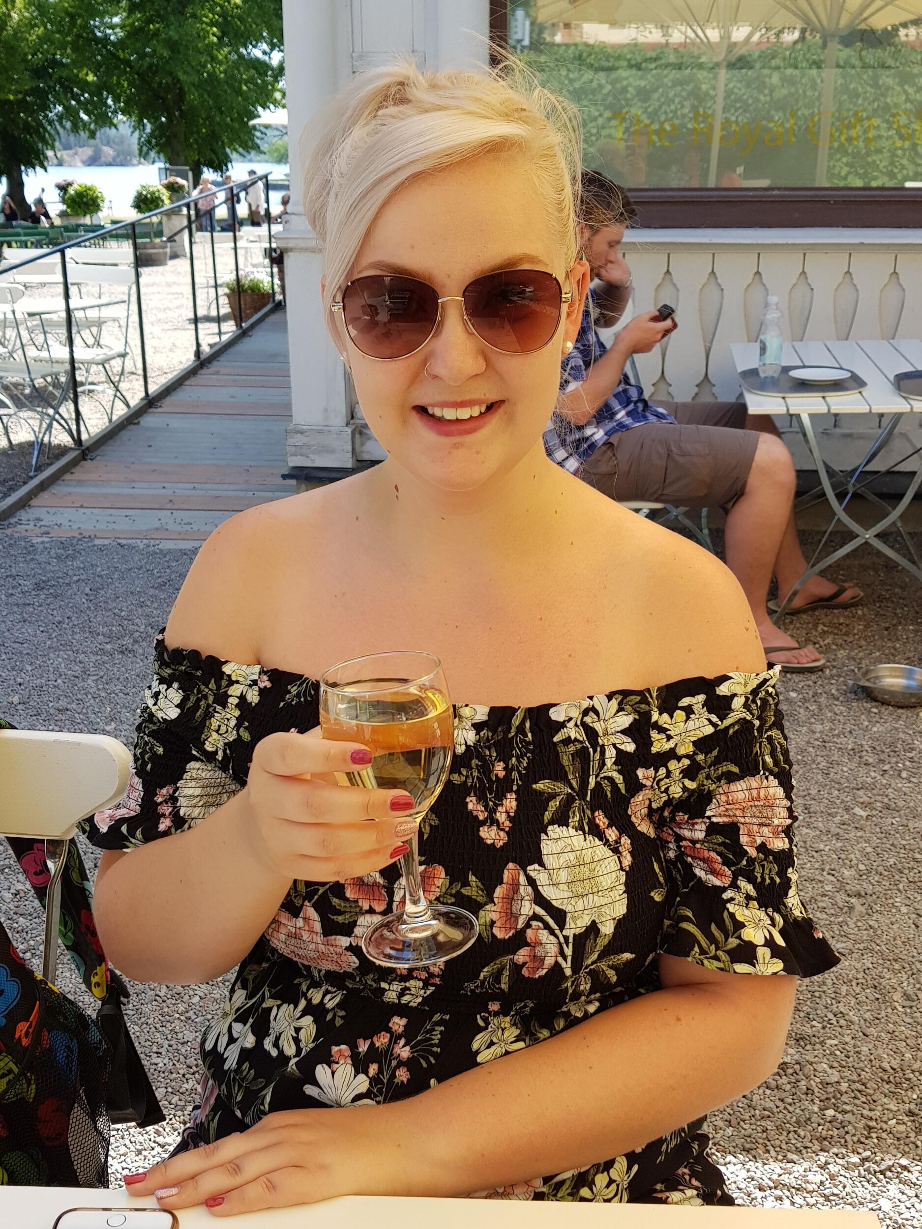 Em had just had her first open sandwich, she was loving Swedish life