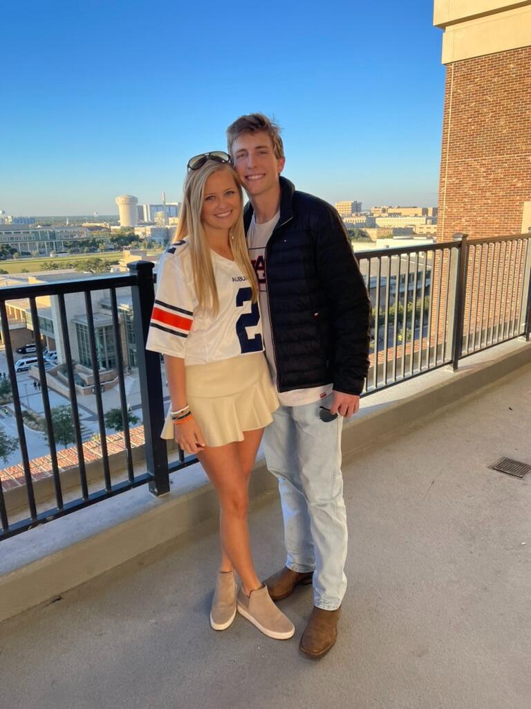 Auburn played Texas A&M in College Station. Took A LOT to get Ethan in Orange & Blue!
