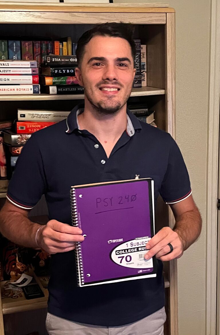 Austin's first day of Nursing School