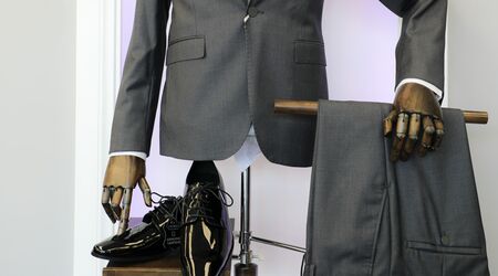 Mens 2 and 3 piece grey suits at Northridge Suit Outlet