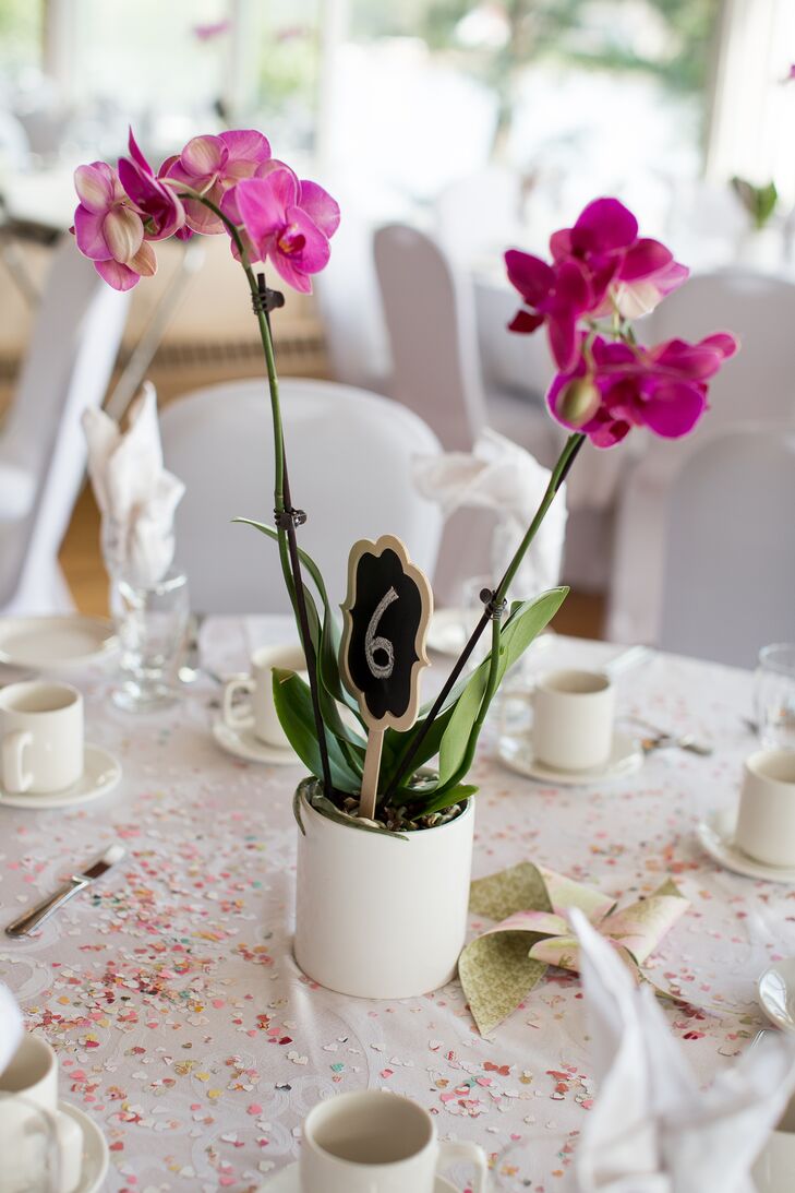 Simple Orchid Centerpieces