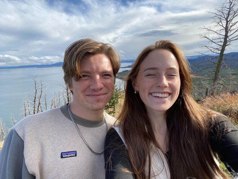 Enjoying the beautiful Yellowstone National Park.