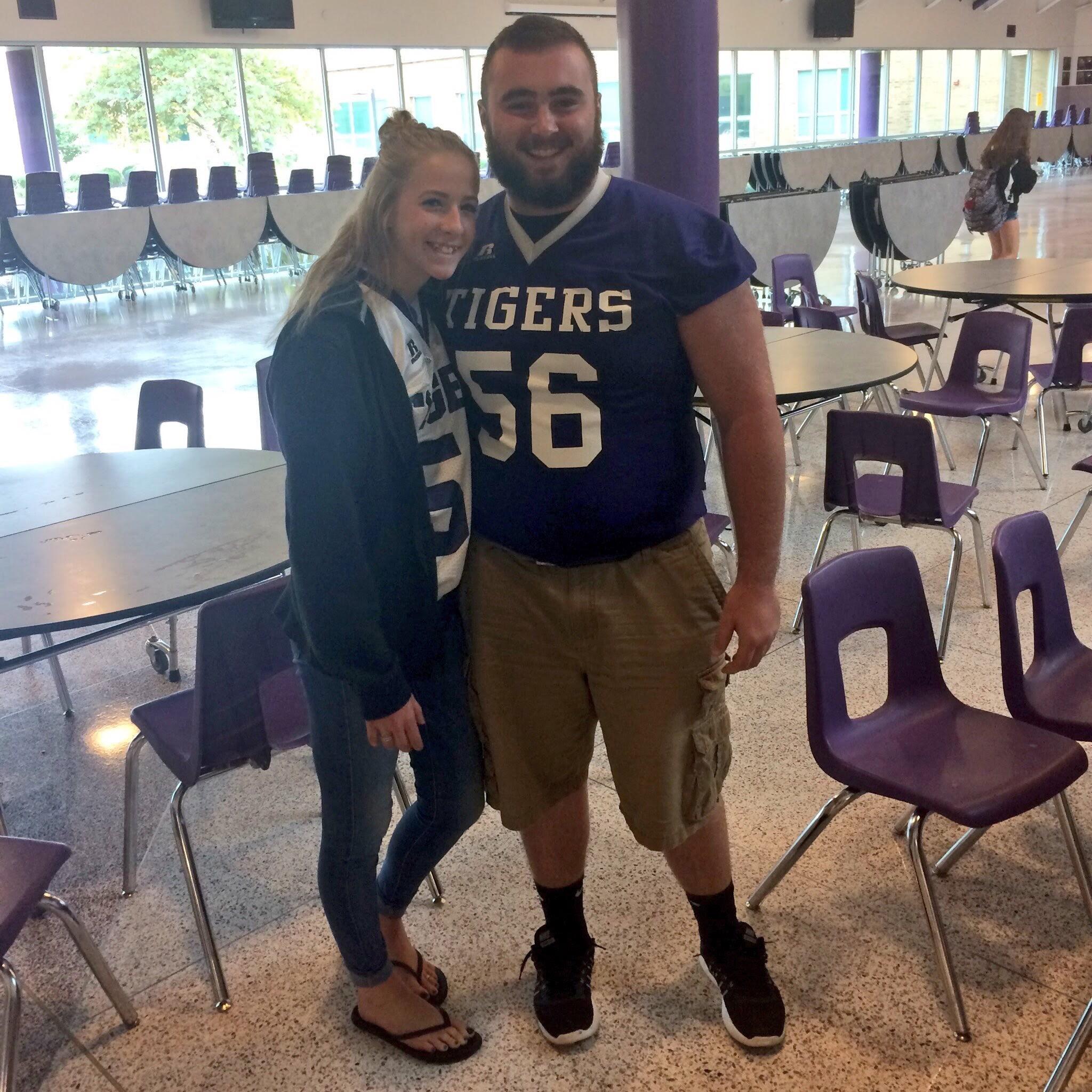 We started dating a few weeks after we met in the summer before our junior year of high school!