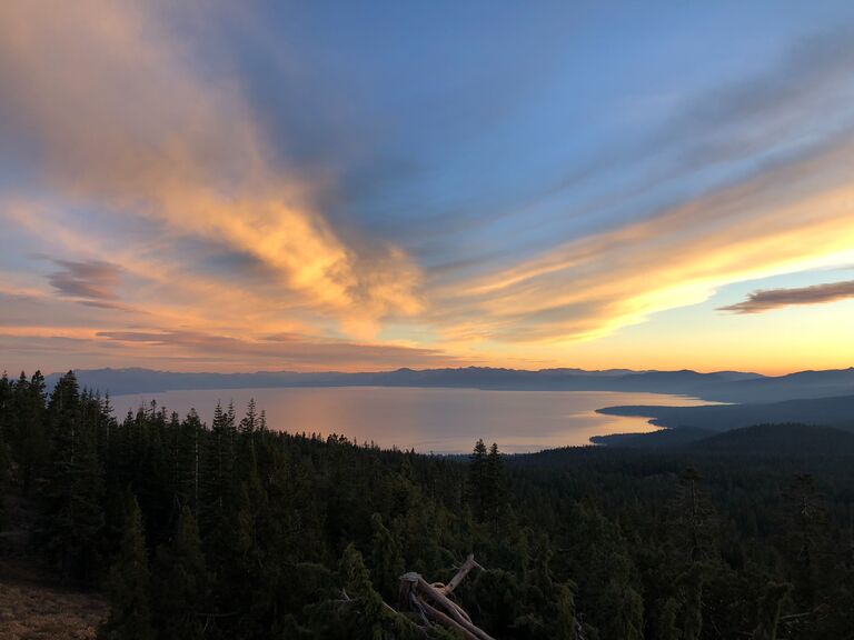 We had our first date on 10/23/2018. We walked up to the fire lookout over Martis Valley and took this picture of Lake Tahoe. 5.5 years later, this would be the spot that Evan popped the question!