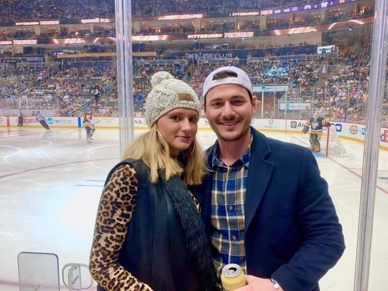 Stopped in Pittsburgh and went to a Penguins hockey game.