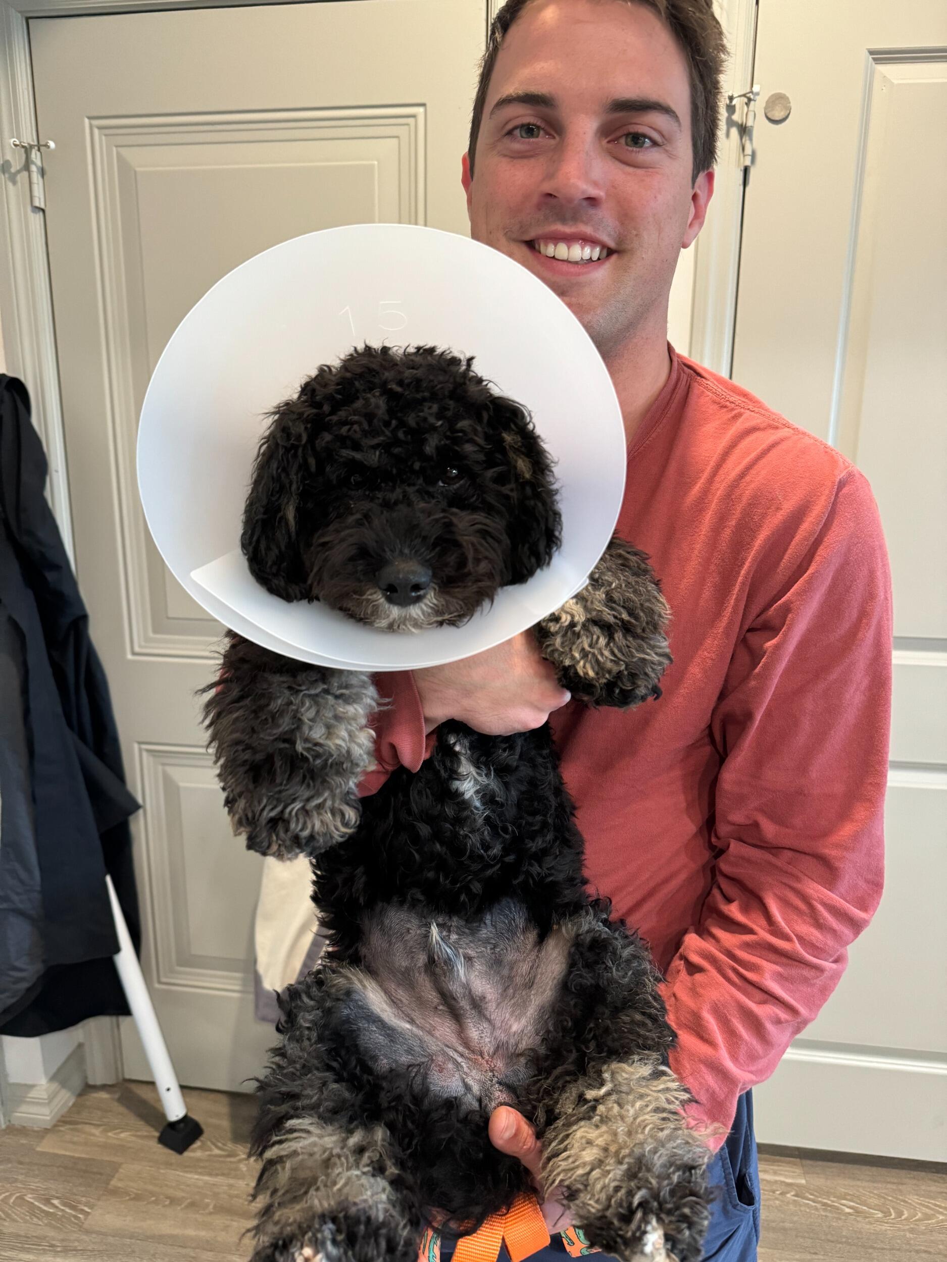 Brandon being the best dog dad to poor Gator!