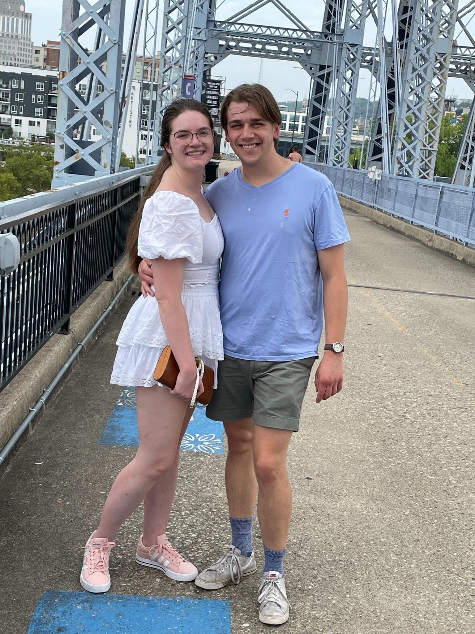 The first picture Carson and Madalyn have together after Madalyn moved to Cincinnati!