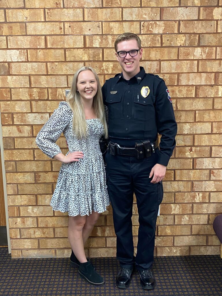 When Aaron graduated from the Police academy!