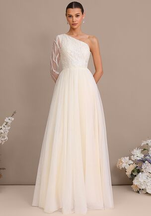 Fall in love with the JJ's House Daviana A-line Sequins Tulle Wedding Dress! A timeless and elegant design crafted to make your dream wedding a reality. Shine with confidence as you walk down the aisle.