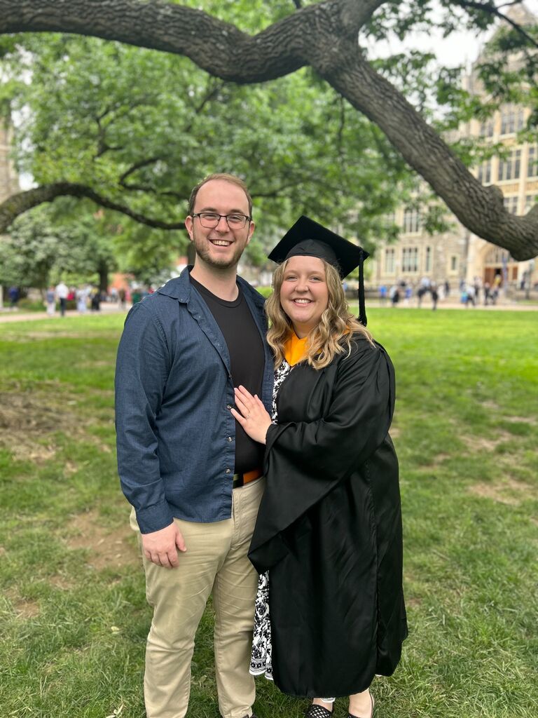 We made it through graduate school together! I graduated from Georgetown University and became a midwife!