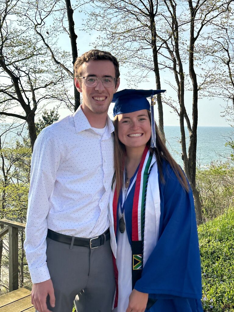 Maddie graduates from GVSU. Here's to life after college together!