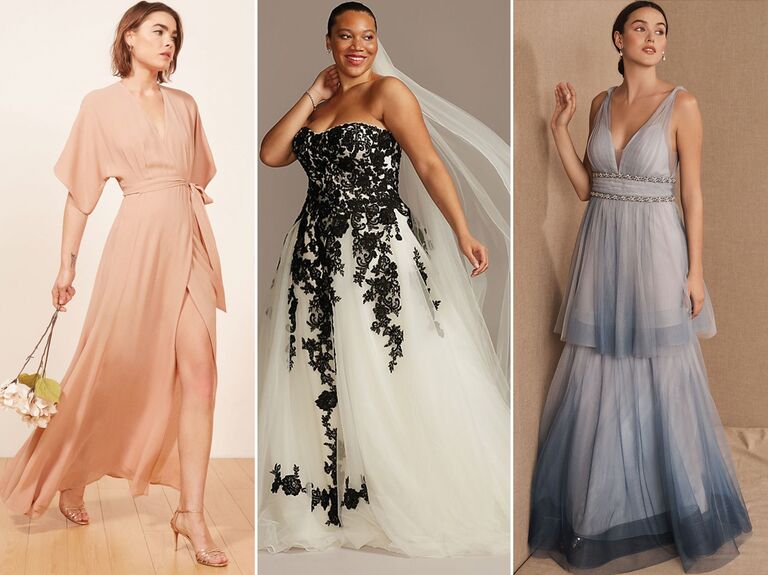 casual non white wedding dresses