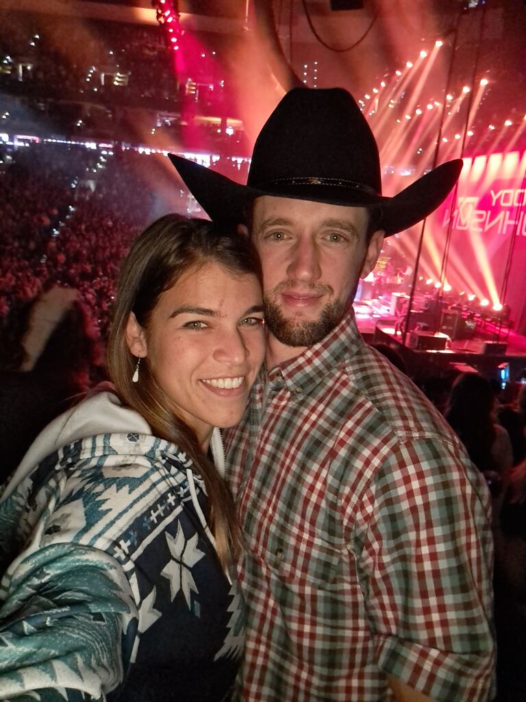 Andrew took Alysa to her first ever country concert. Cody Johnson