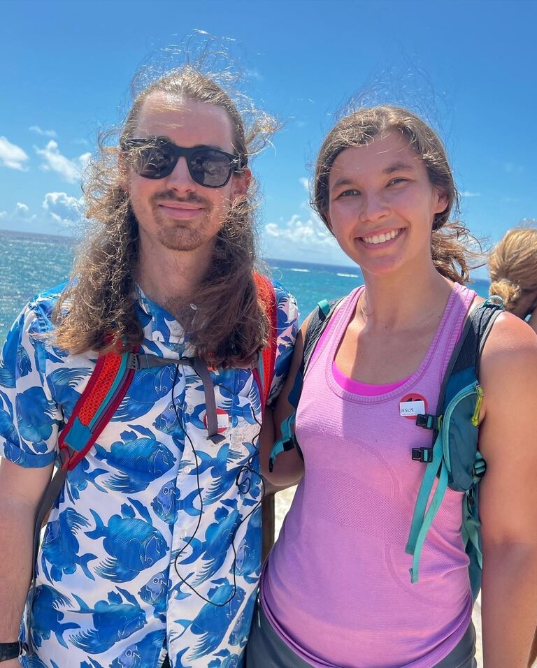At the Tulum Ruins during our trip to Mexico. 