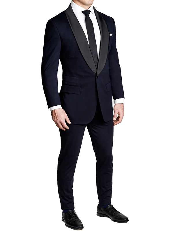 State & Liberty Athletic Fit Navy with Shawl Collar Tuxedo