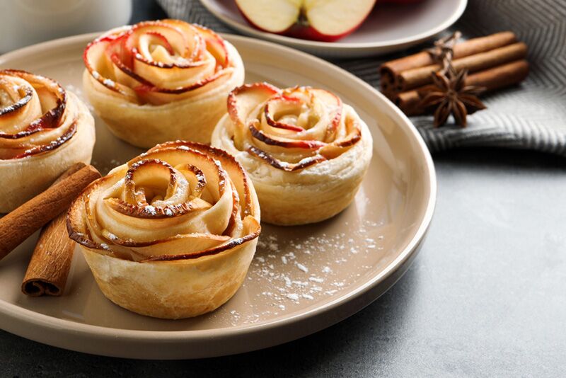 Rose apple tarts for Beauty and the Beast Party