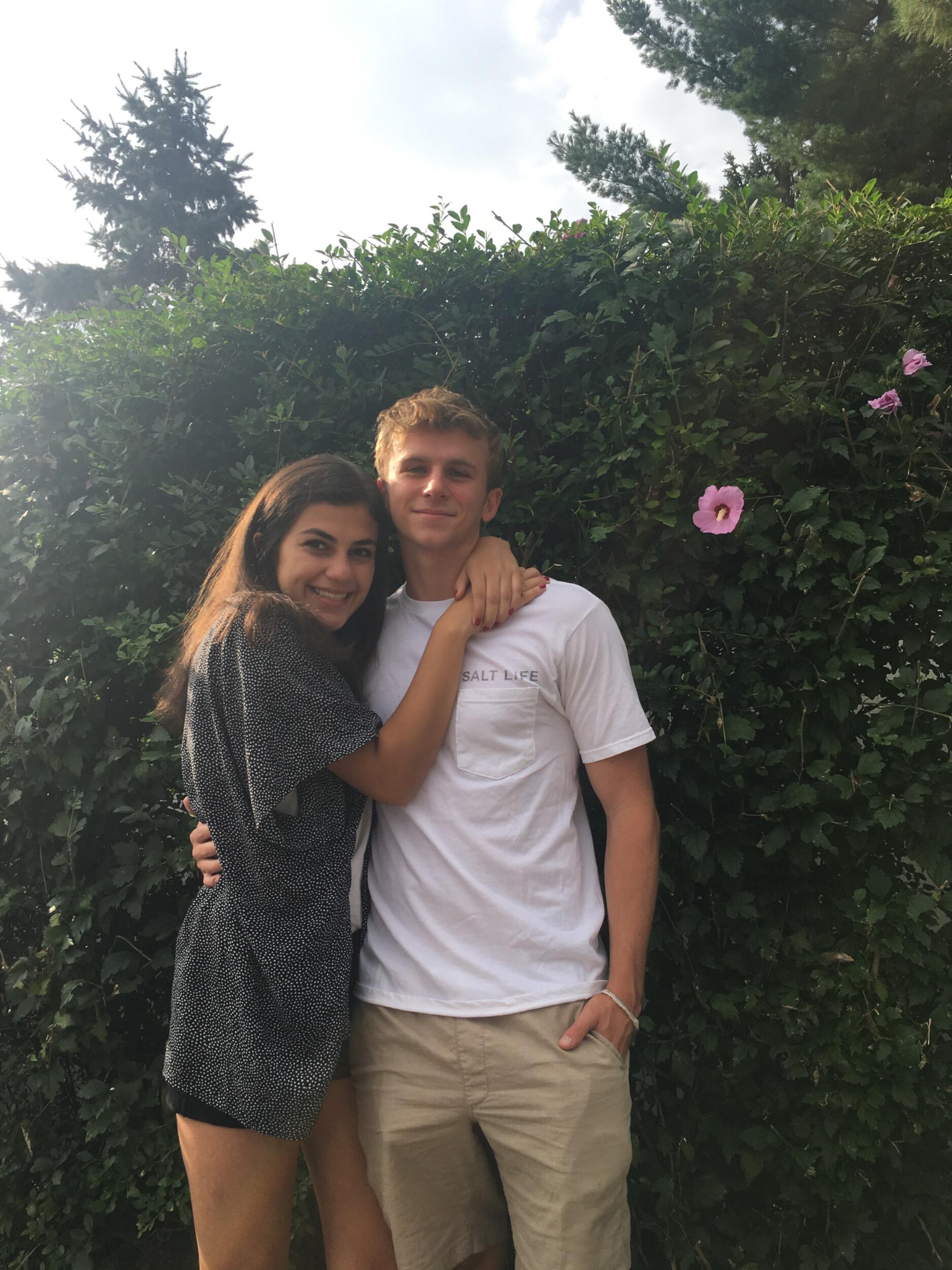 We had originally planned to break up before heading off to college, (University of Richmond and JMU are 2 hours apart, so we thought it would never work out!) but here's us, still dating and totally in love the day we split up (physically!!) for college.