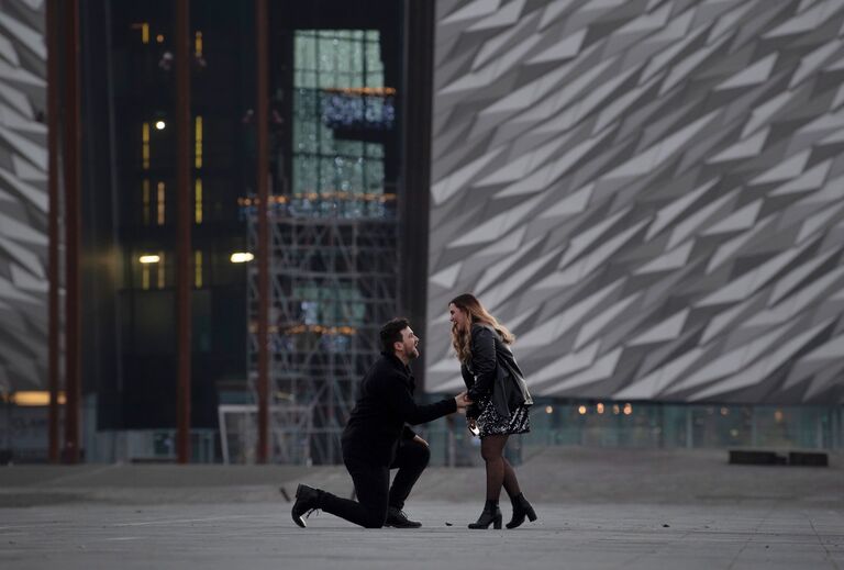 We celebrate our 3rd wedding anniversary with an engagement in Belfast, NI.