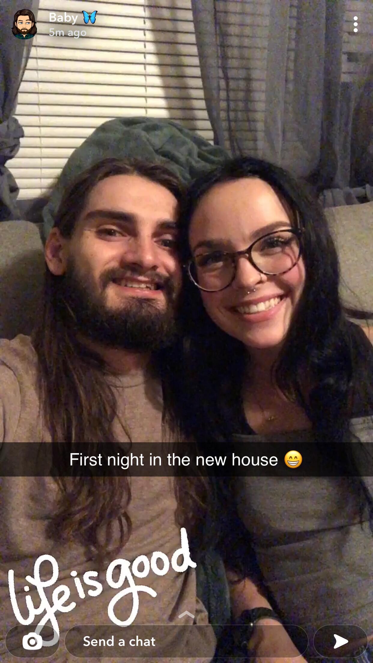 Our first night living together. 