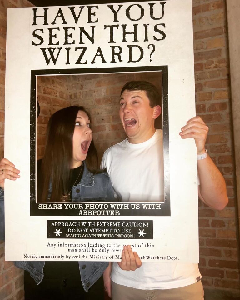 Kaylee enjoys when Stuart does nerdy things with her like go to a Harry Potter pop up bar with her cousin Cameron and his girlfriend Lucy. :) 