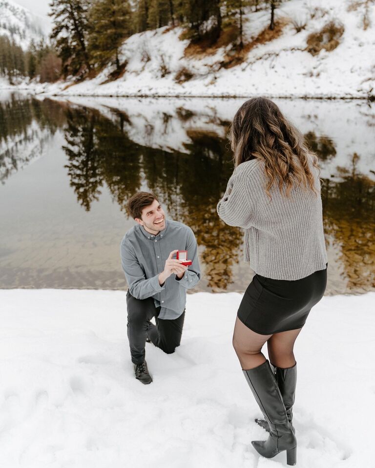It finally happened!!! Engaged while all of our friends and family are in town