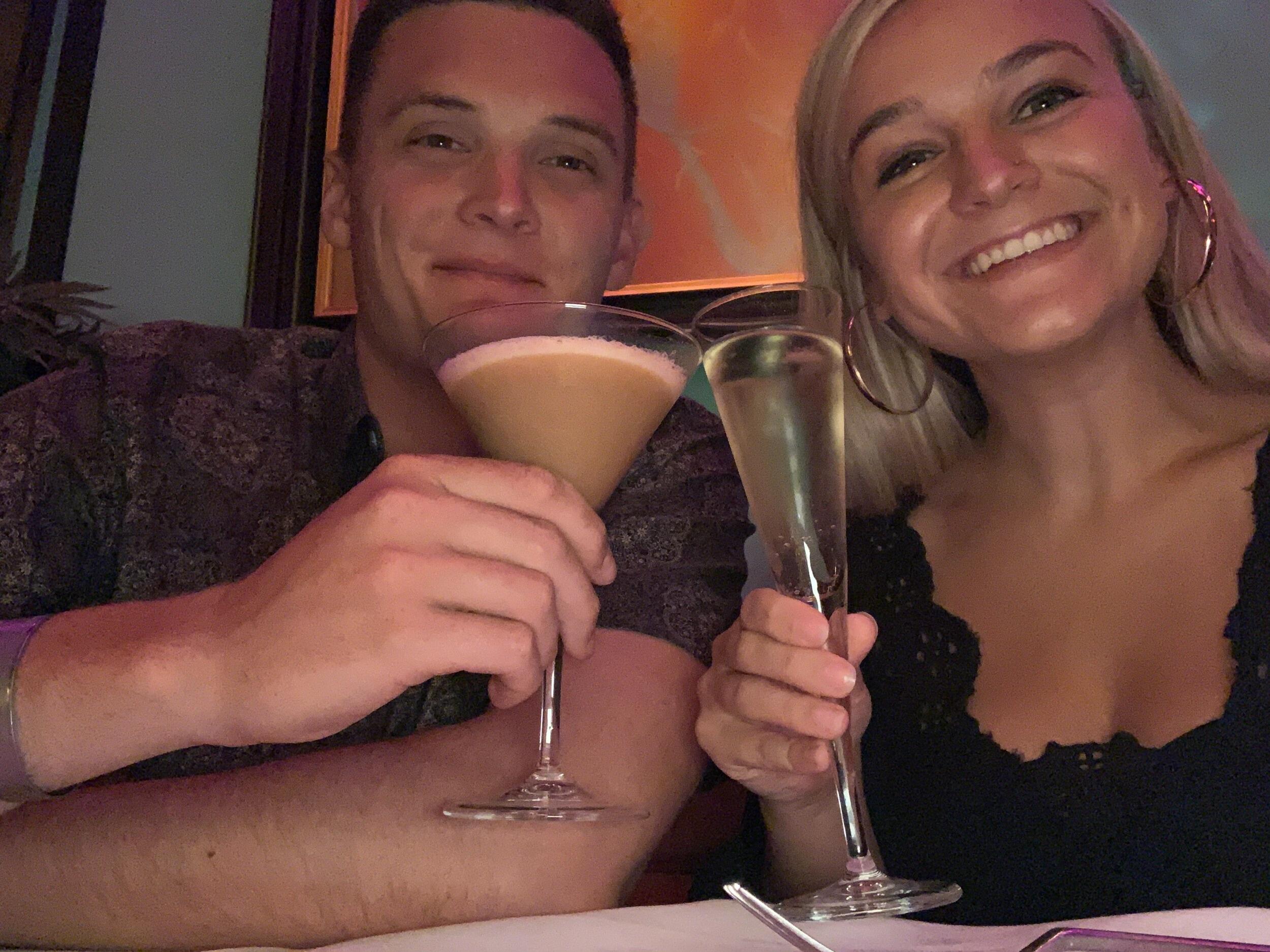 Celebrating Sarah's birthday mid-pandemic with a dinner at Jeff Ruby's.