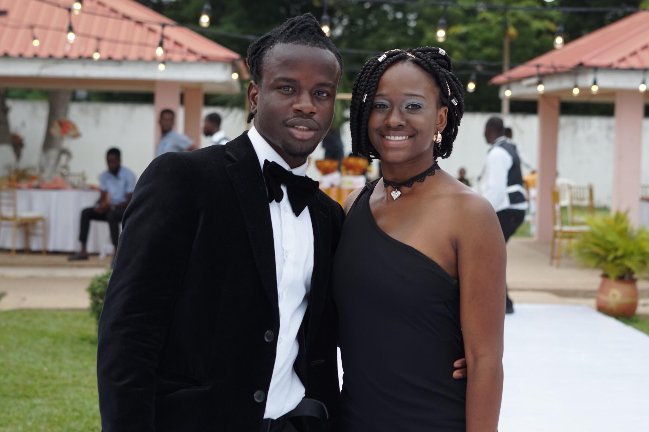 In Ghana, at Prince's sister's wedding. 
