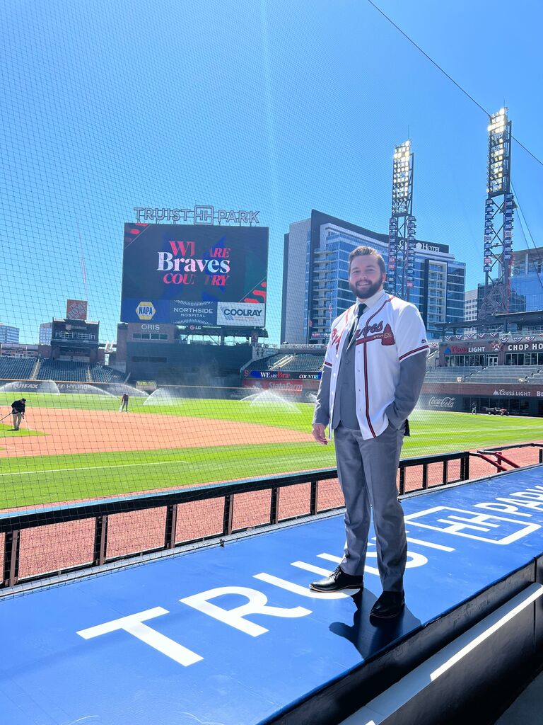 Aaron started his job with the Atlanta Braves!